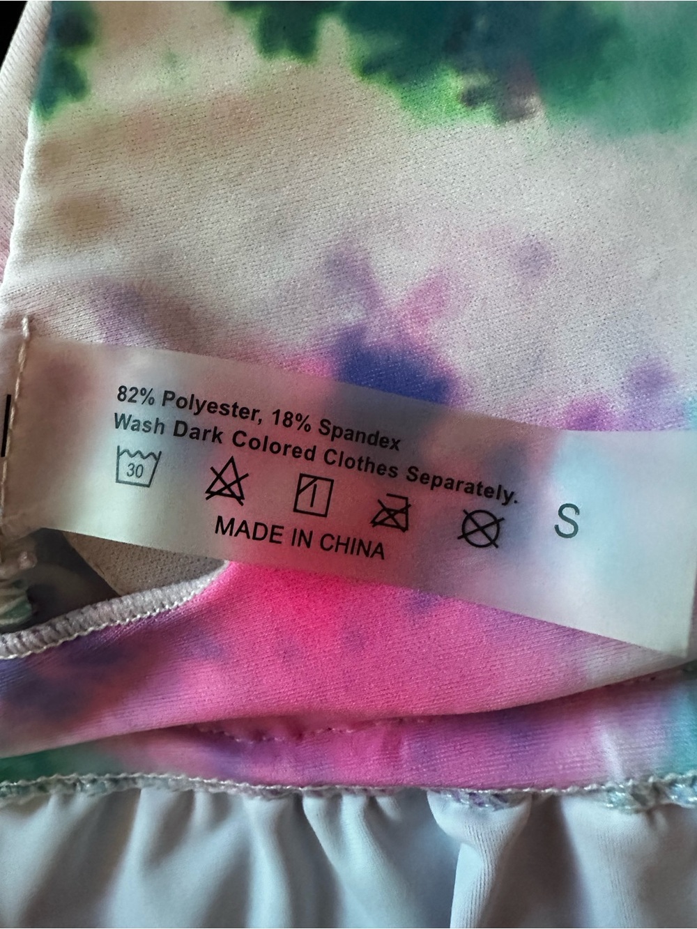 Tie-Dye Pink & Multi-Color Ruffle Bikini Set - Picture 3 of 3